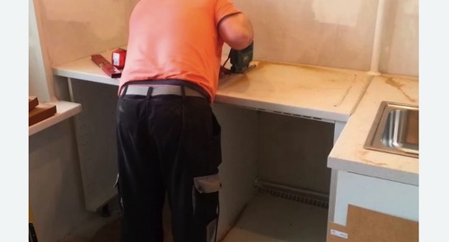 Сборка кухонного гарнитура. Краснодар